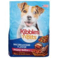 Kibbles 'n Bits Dog Food, Savory Bacon & Steak Flavor, Mini Bits - 3.5 Pound 