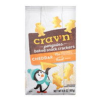 Crav'n Flavor Cheddar Baked Penguins, Snack Crackers - 6.6 Ounce 