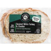 Market Sandwich Sandwich, Smoked White Turkey & Cheddar, Artisan Style - 8 Ounce 