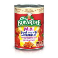 Chef Boyardee Mini Beef Ravioli and Meatballs - 15 Ounce 