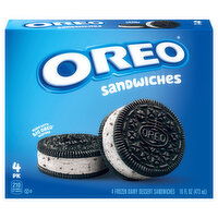 Oreo Frozen Dairy Dessert Sandwiches, 4 Pack - 4 Each 