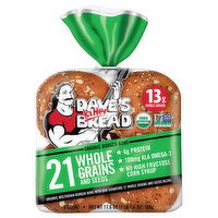 Dave's Killer Bread Burger Buns, Organic, 21 Whole Grains and Seeds - 8 Each 