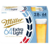 Miller Beer, Extra Light - 24 Each 