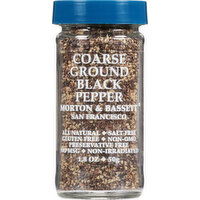 Morton & Bassett Black Pepper, Ground, Course - 1.8 Ounce 