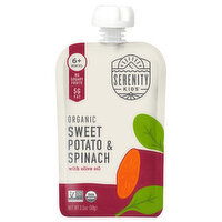 Serenity Kids Sweet Potato & Spinach, with Olive Oil, Organic, 6+ Months - 3.5 Ounce 