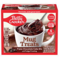 Betty Crocker Cake Mix, Triple Chocolate - 4 Each 