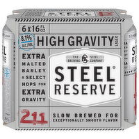 Steel Reserve Beer, Lager, High Gravity - 6 Each 