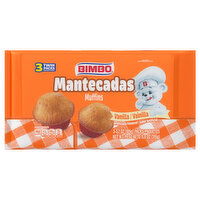 Bimbo Muffins, Vanilla, Twin Packs - 3 Each 