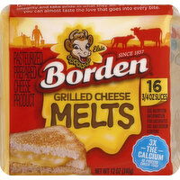 Borden Cheese Product, Pasteurized Prepared, Grilled Cheese Melts - 16 Each 