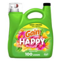 Gain Liquid Laundry Detergent, Happy, Hibiscus Hula, 100 loads - 144 Fluid Ounce