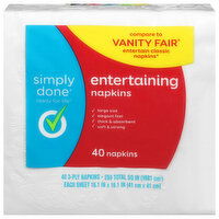 Simply Done Napkins, Entertaining, 3-Ply