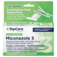 TopCare Vaginal Antifungal, Miconazole 3, 3-Day Treatment, Combination Pack - 1 Each 