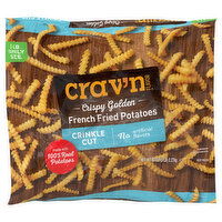 Crav'n Flavor French Fried Potatoes, Crispy Golden, Crinkle Cut, Family Size - 80 Ounce 