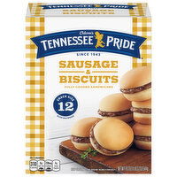 Odom's Tennessee Pride Sandwiches, Sausage & Biscuits, Snack Size - 12 Each 