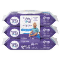 Tippy Toes Wipes, Thick & Quilted, Fragrance Free - 216 Each 