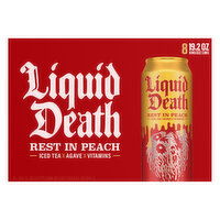 Liquid Death Iced Tea, Rest in Peach, King Size Cans - 8 Each 