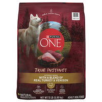 Purina One Dog Food, Natural, with a Blend of Real Turkey & Venison, Adult - 15 Pound 