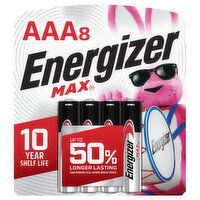 Energizer Batteries, Alkaline, AAA, 8 Pack - 8 Each 