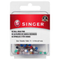 Singer Ball Head Pins - 65 Each
