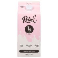 Rebel Cream Milk, Full Fat, Plain - 59 Fluid ounce 