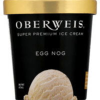 Oberweis Ice Cream, Super Premium, Egg Nog - 1 Pint 