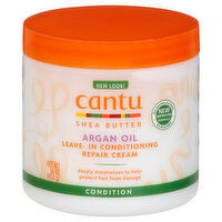 Cantu Repair Cream, Leave-In Conditioning, Argan Oil, Shea Butter - 16 Ounce 