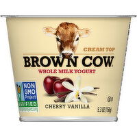 Brown Cow Yogurt, Whole Milk, Cherry Vanilla - 5.3 Ounce 