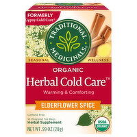 Traditional Medicinals Herbal Supplement, Organic, Herbal Cold Care, Elderflower Spice, Tea Bags - 16 Each 