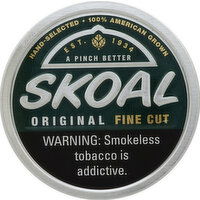 Skoal Smokeless Tobacco, Original, Fine Cut - 1.2 Ounce 