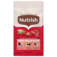 Nutrish Natural Adult Whole Health Blend Real Beef, Pea & Brown Rice Recipe Food for Dogs - 6 Pound