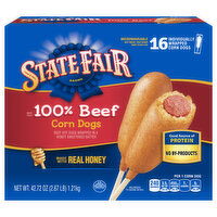 State Fair State Fair Beef Corn Dogs Individually Wrapped Frozen 16 Count Brookshire s