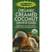 Let's Do Organic Creamed Coconut, Unsweetened - 7 Ounce 