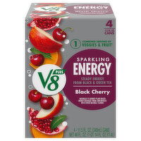 V8 Sparkling Black Cherry Energy Beverage - 4 Each