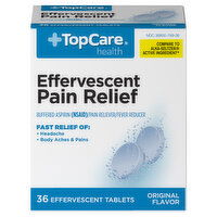 TopCare Pain Relief, Effervescent, Tablets, Original Flavor - 36 Each 