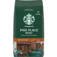 Starbucks Coffee, 100% Arabica, Ground, Medium Roast, Pike Place Roast - 12 Ounce 