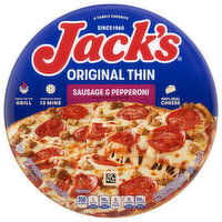 Jack's Pizza, Original Thin, Sausage & Pepperoni - 15 Ounce 