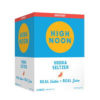 High Noon Grapefruit Vodka Hard Seltzer 355ml Can 4pk - 355 Millilitre 