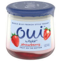 Oui Yogurt, Strawberry, Fruit on the Bottom, Whole Milk French Style - 5 Ounce 