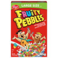 Fruity Pebbles Cereal, Fruit Flavor, Large Size - 15 Ounce 