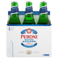 Peroni Nastro Azzurro Beer, Lager, Italian Style - 6 Each 