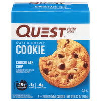 Quest Cookies, Chocolate Chip, Soft & Chewy - 4 Each 