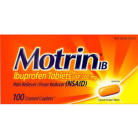 MotrinIB Ibuprofen, 200 mg, Coated Caplets - 100 Each 