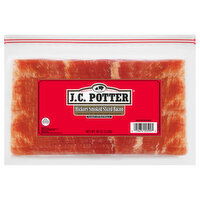 JC Potter Bacon, Sliced, Hickory Smoked - 48 Ounce 