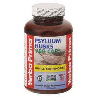 Yerba Prima Psyllium Husks, Veg Caps - 180 Each 