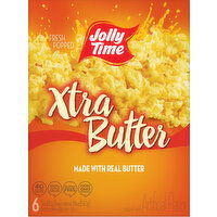 Jolly Time Popcorn, Microwave, Xtra Butter - 6 Each 