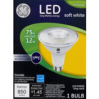 GE Light Bulb, LED, Soft White, 12 Watts - 1 Each 