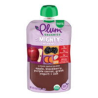 Plum Organics Mighty Morning® 4 Apple, Blackberry, Purple Carrot, Greek Yogurt + Oat 4oz Pouch - 4 Ounce 