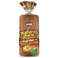 Nature's Own Bread, 100% Whole Wheat with Honey - 16 Ounce 