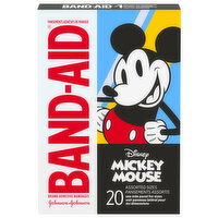 Band-Aid Adhesive Bandages, Disney Mickey Mouse, Assorted Sizes - 20 Each 