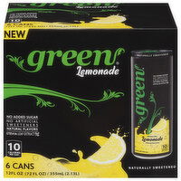 Green Cola Sparkling Beverage, Lemonade - 6 Each